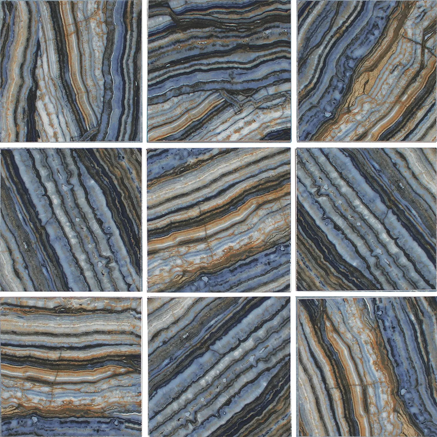 Onyx Blue, 6" x 6" - Porcelain Pool Tile