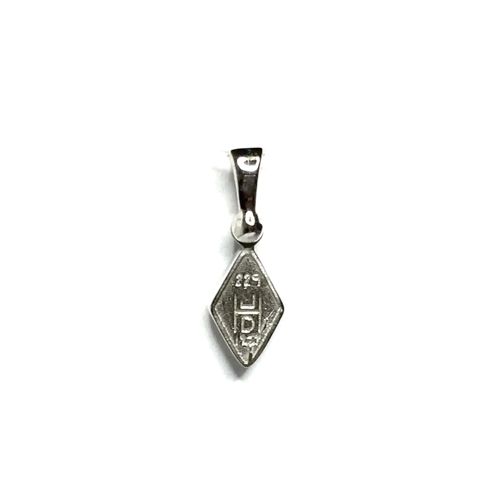 Onyx Diamond Shape Inlay .02Ct Diamond Pendant