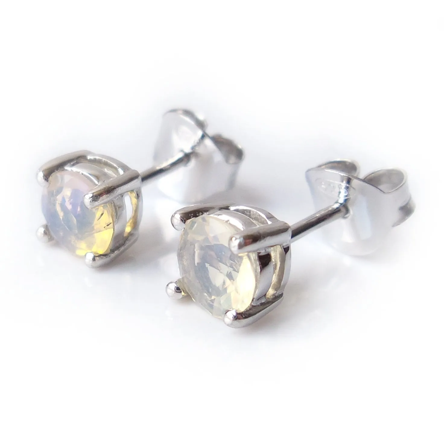 Opal 925 Sterling Silver October Birthstone Earrings