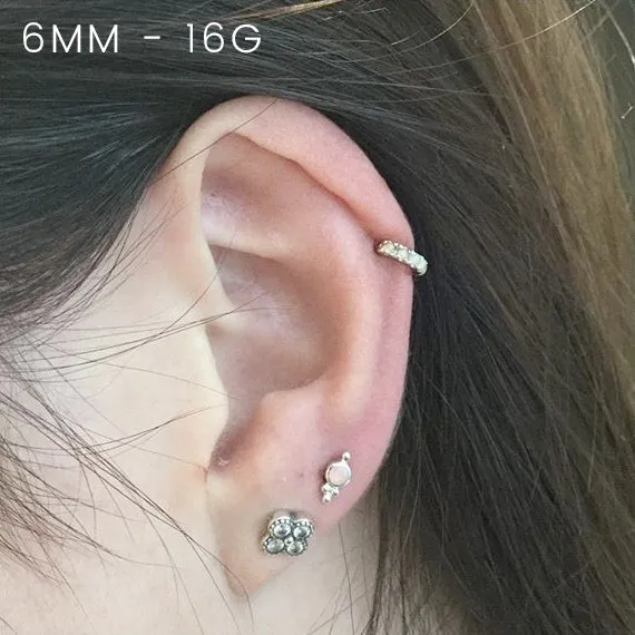 Opal Eternity Earring by Maria Tash in Rose Gold