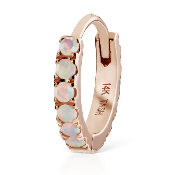 Opal Eternity Earring by Maria Tash in Rose Gold