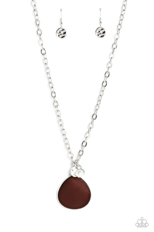 Paparazzi Necklace ~ I Put A SHELL On You - Brown