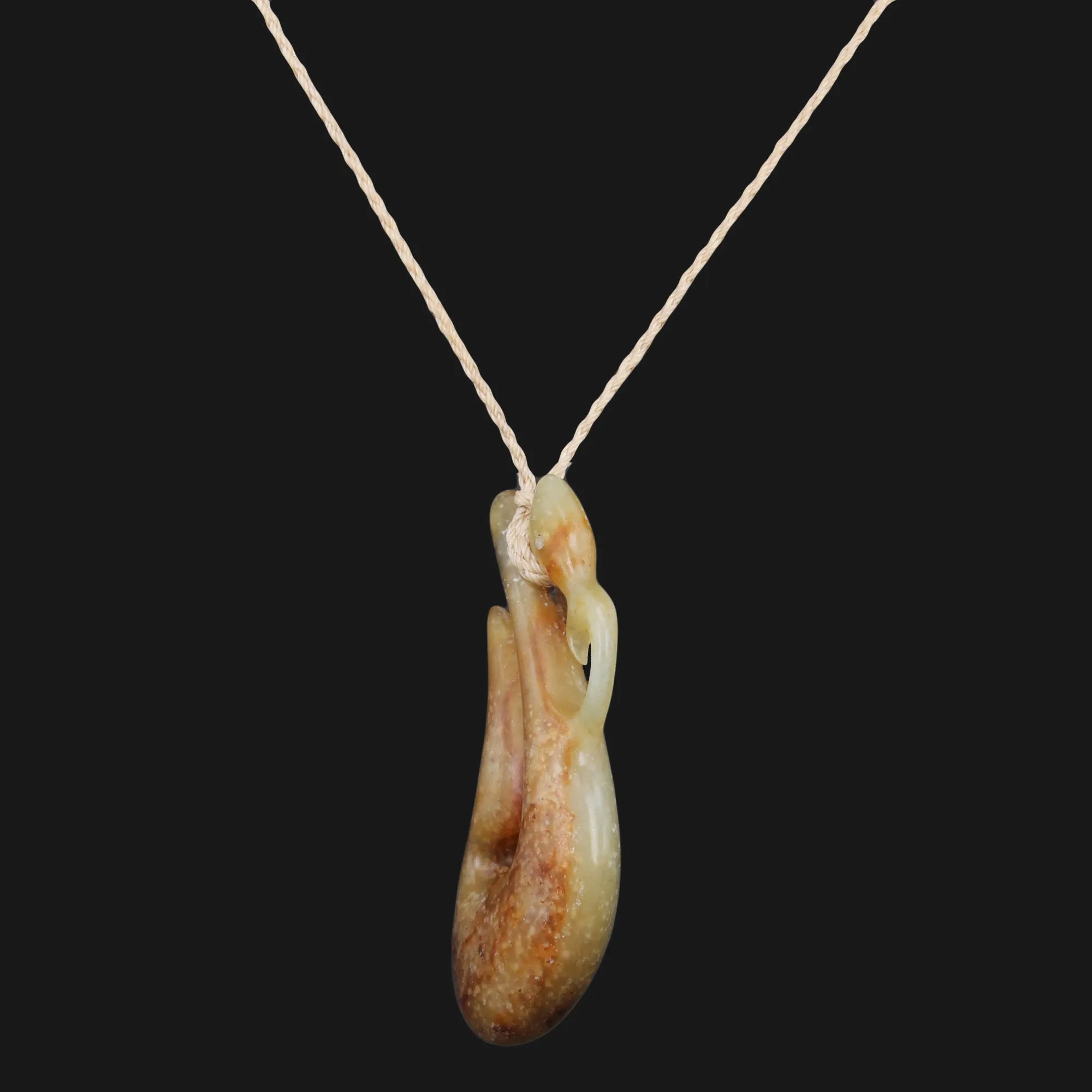 Personalized Bird Animal Design Brown Flower Jade Necklace - Perfect Gift for Travelers & Birthdays. Mini Pendant Carvings Included