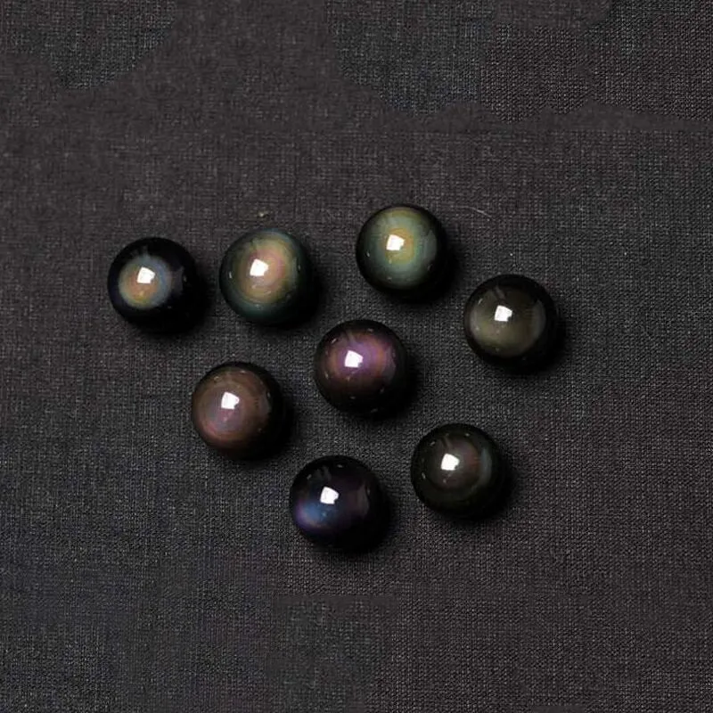 Rainbow Eye Obsidian Necklace-Healing Natural Good Luck Necklace-Inner Peace Necklace Gift-Spiritual Balance Meditation Grounding Necklace