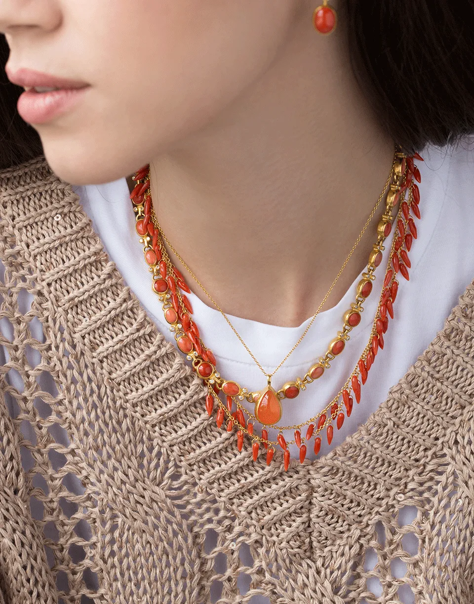 Rune Coral Necklace