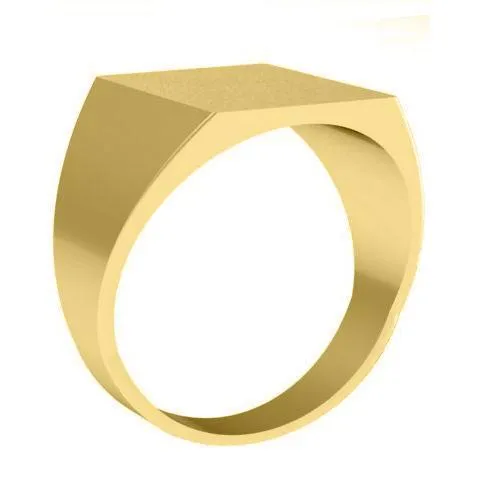 Square Face Signet Ring - 13mm x 12mm