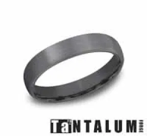 Tantalum Black 4.5 mm Euro satin Wedding Band Size 10