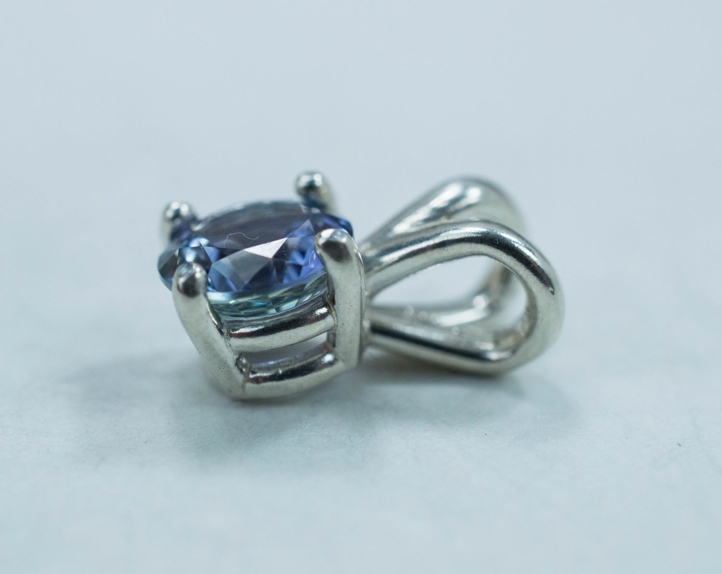 Tanzanite Pendant; Natural Untreated Tanzanian Tanzanite