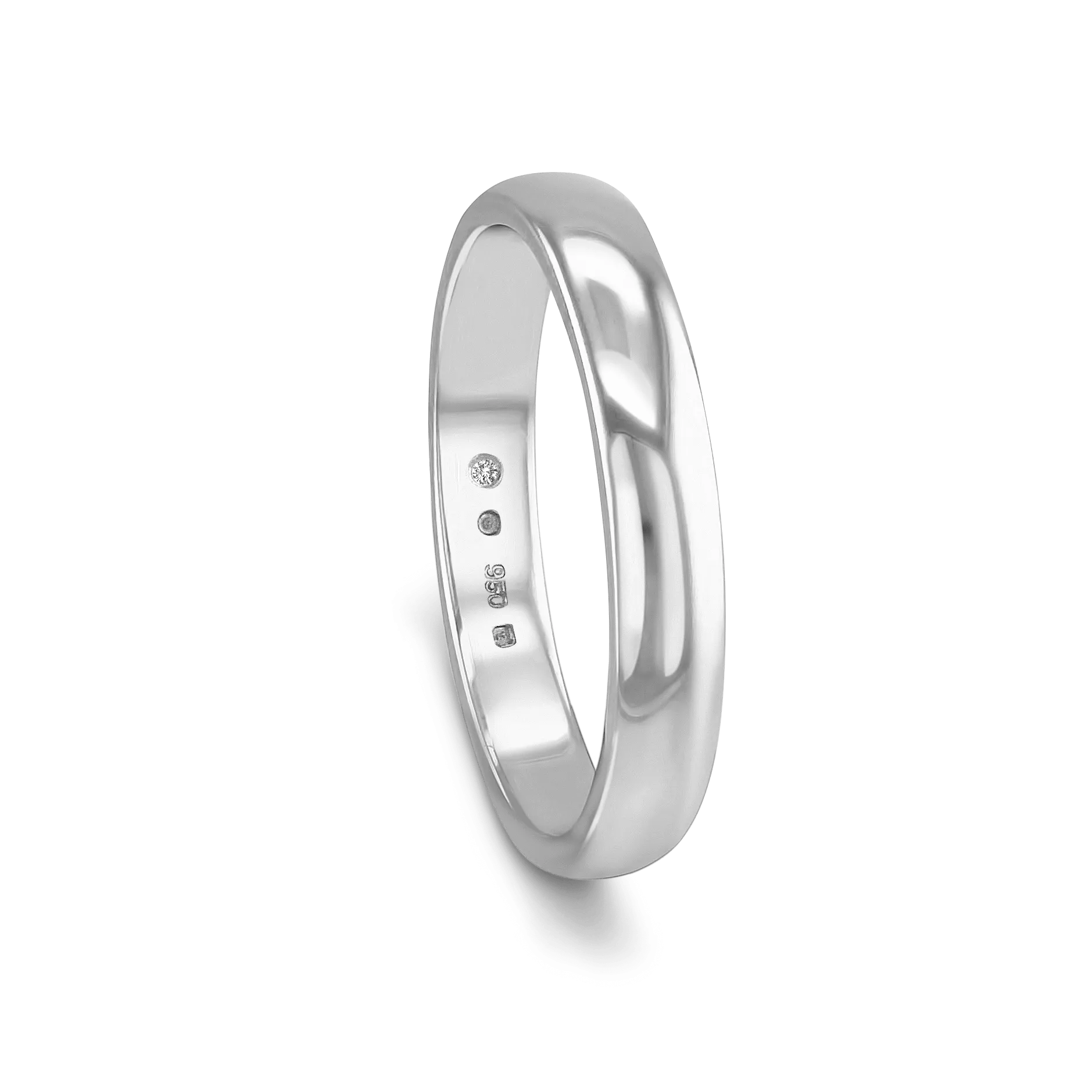 The CB Gentlemans Court Shaped Wedding Ring