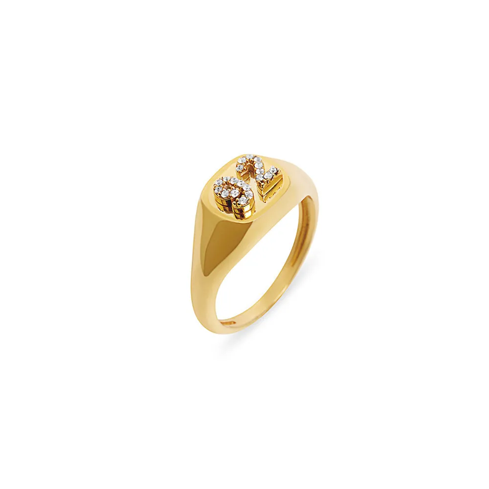 THE TINY VARSITY SIGNET RING