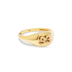 THE TINY VARSITY SIGNET RING