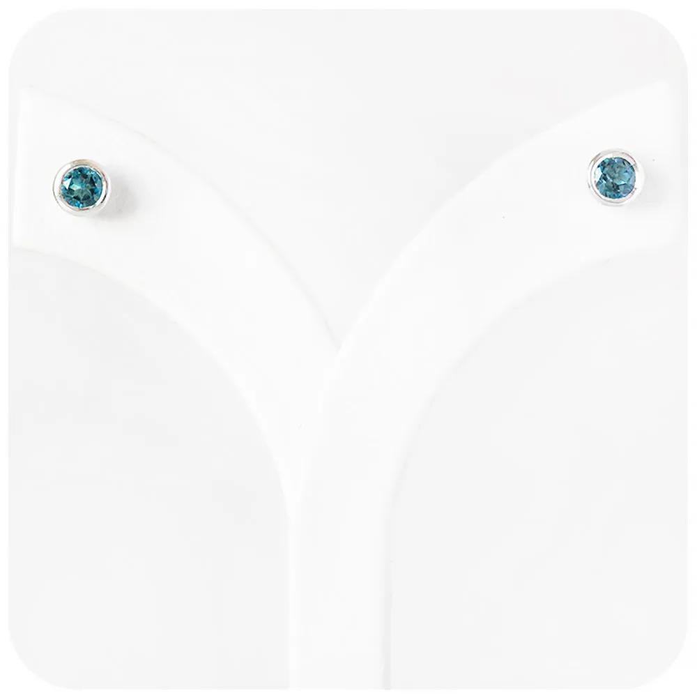 The Tube, London Blue Topaz Stud Earring