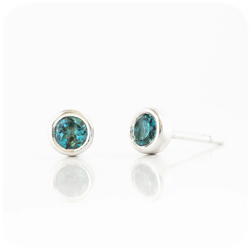 The Tube, London Blue Topaz Stud Earring