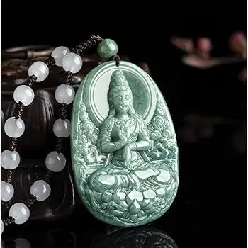 THE VAULT | Genuine Natural Hand Carved Jadeite Buddha Pendant Necklace