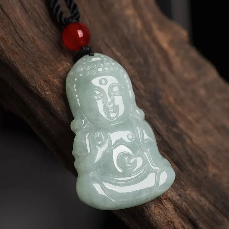 The Vault | Premium Myanmar Natural Hand Carved Jadeite Circular Pendant Necklace