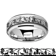 Tungsten Spinning Roaming Deer Stag Band