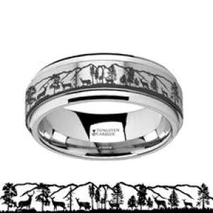 Tungsten Spinning Roaming Deer Stag Band