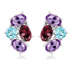 Unique & Co ME-996ABR Sterling Silver Stud Earrings