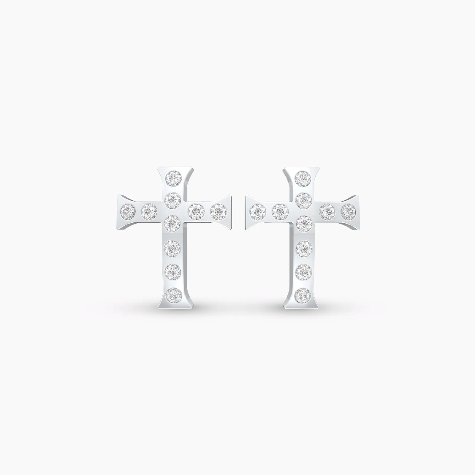 Vintage Style Natural Diamond Cross Earstud