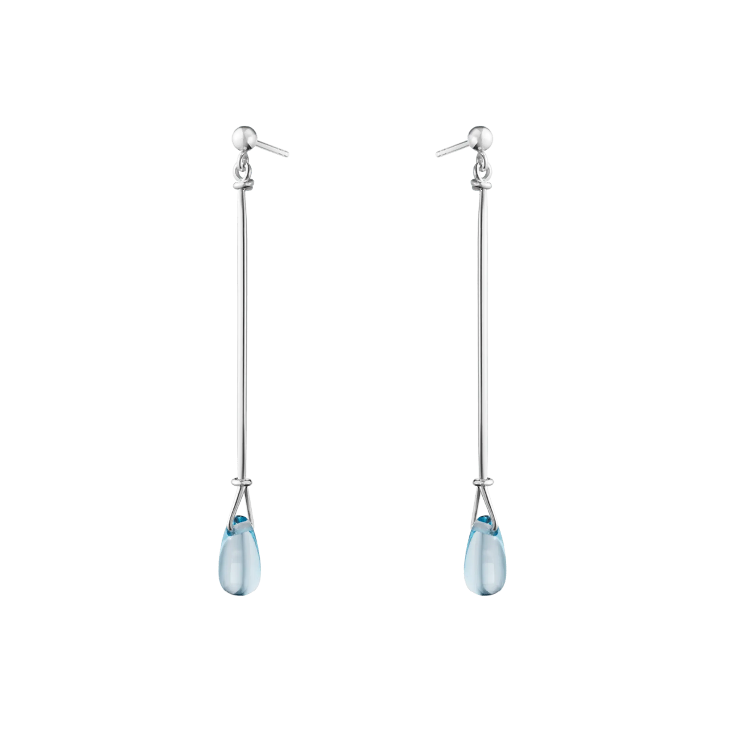 Vivianna Torun Long Earrings, Blue Topaz - Silver - 20001654