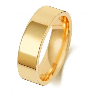 Wedding Band 18K Flat Court 6mm-1.5 Wedding  Ring WQ126M