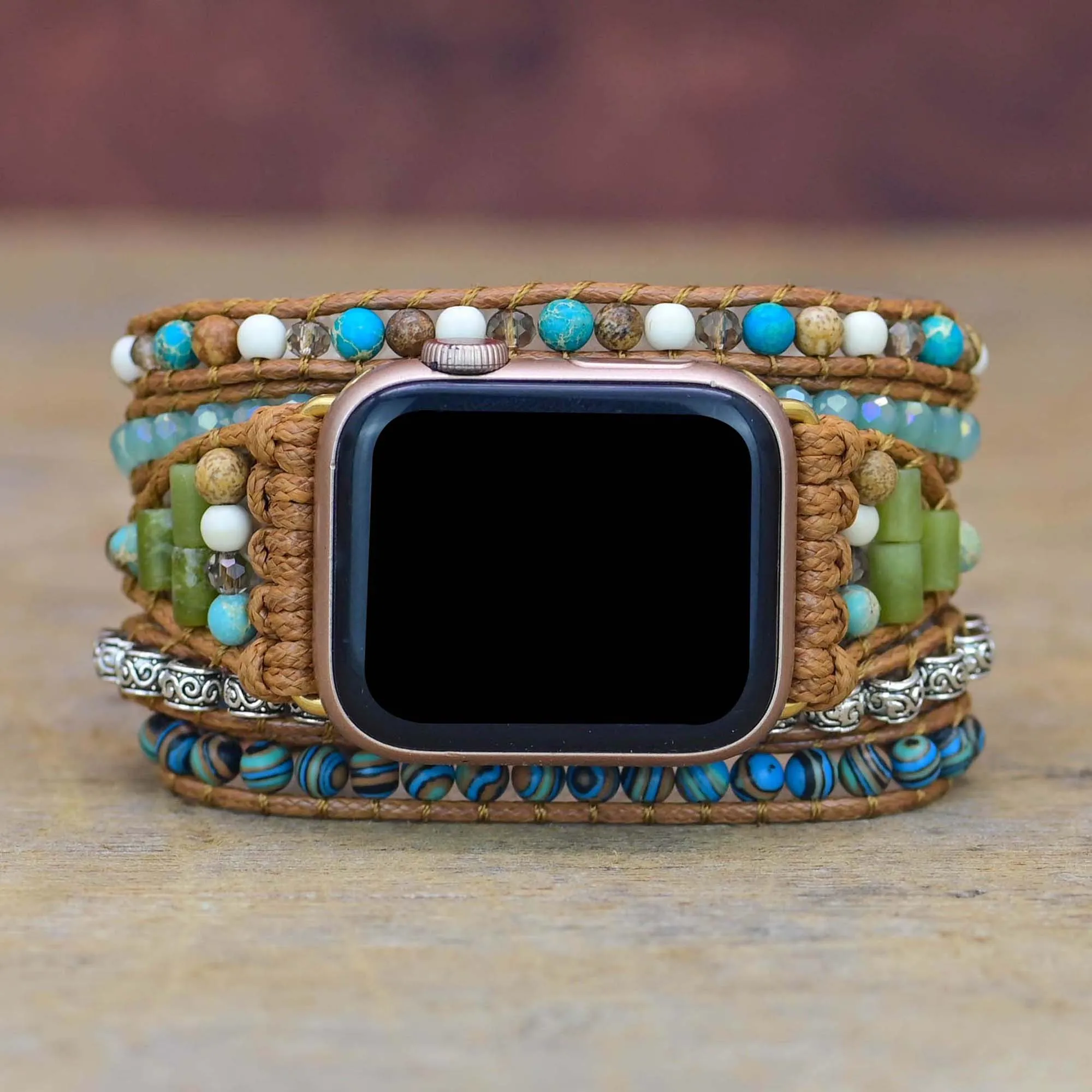 Western Turquoise Bohemian Wrapsody Bracelet Band For Apple Watch