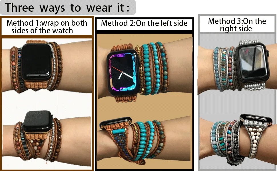 Western Turquoise Bohemian Wrapsody Bracelet Band For Apple Watch