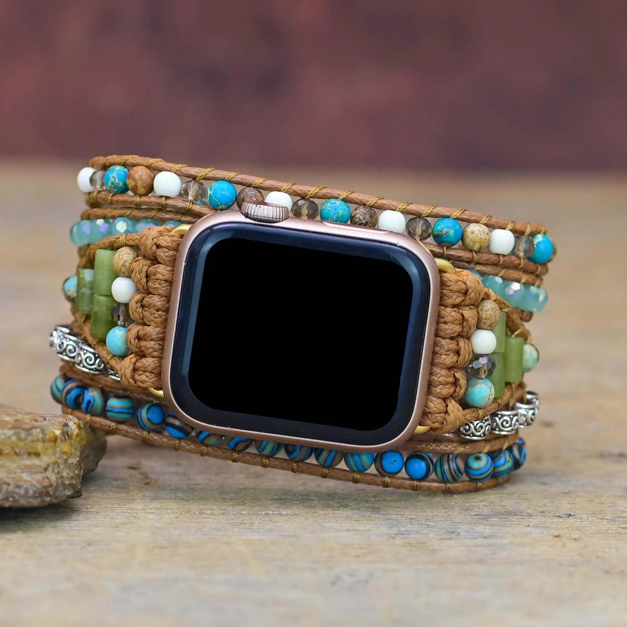 Western Turquoise Bohemian Wrapsody Bracelet Band For Apple Watch