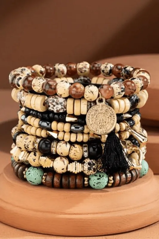 Whimsical Mixed Bead Bracelet Set