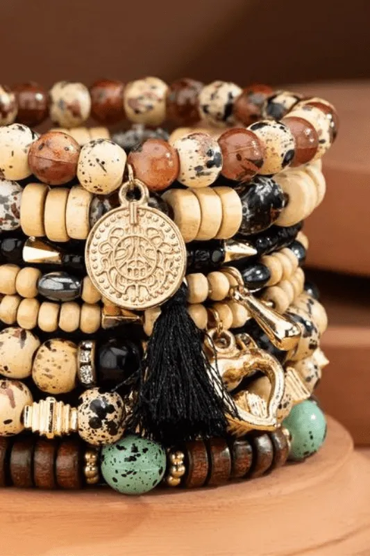 Whimsical Mixed Bead Bracelet Set