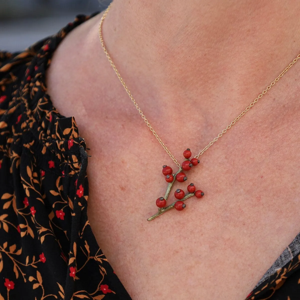 Winterberry Pendant Necklace