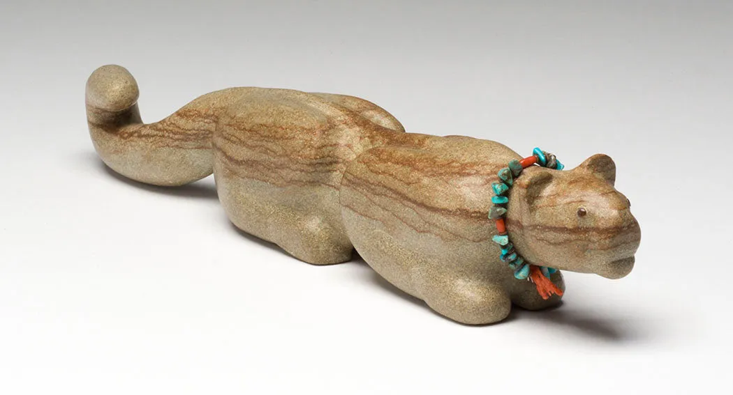 Zuni Travertine Mountain Lion